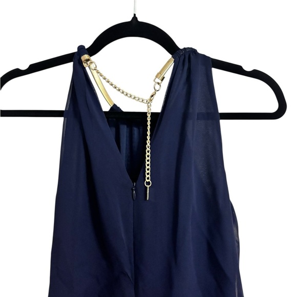 Vince Camuto Midnight Blue Halter Jumpsuit - Picture 2 of 7